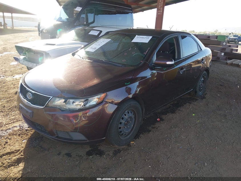 2010 Kia Forte VIN KNAFU4A29A5808578 IAAI salvage auction — LEFT FRONT, Salvage (Arizona), sold $675 on 2026-07-11 (photo 2)