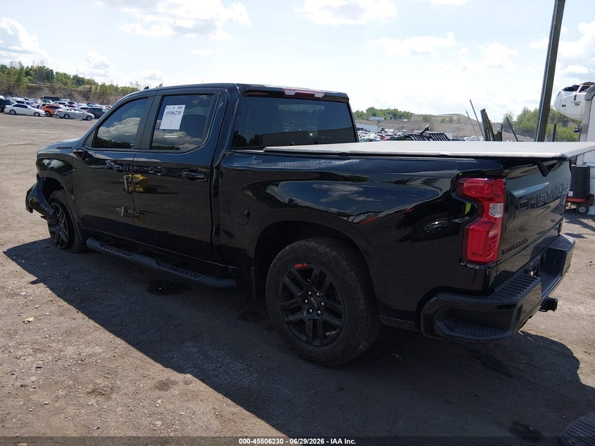 2021 Chevrolet Silverado VIN 1GCUYEEL7MZ407602 IAAI salvage auction — LEFT FRONT, Salvage Title, sold $9,600 on 2026-08-01 (photo 3)
