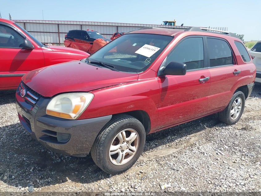 2007 Kia Sportage VIN KNDJF723577311282 IAAI salvage auction — NORMAL WEAR, Clear (Arkansas), sold $300 on 2026-07-09 (photo 2)