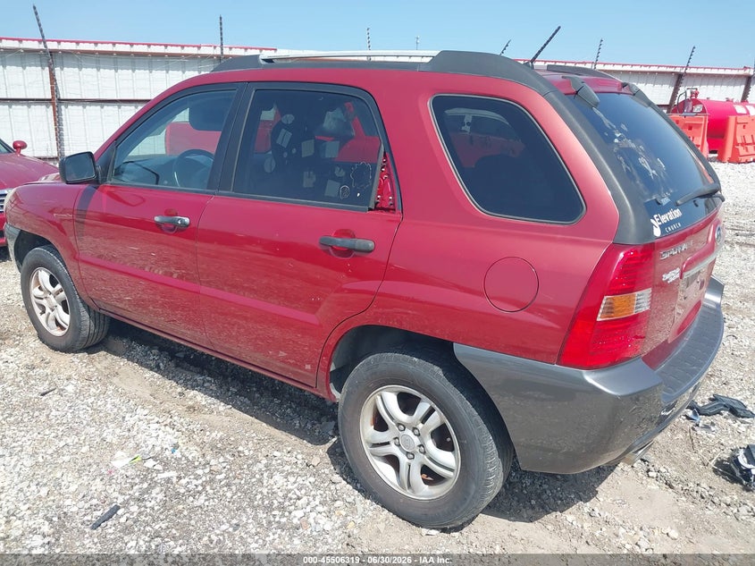 2007 Kia Sportage VIN KNDJF723577311282 IAAI salvage auction — NORMAL WEAR, Clear (Arkansas), sold $300 on 2026-07-09 (photo 3)