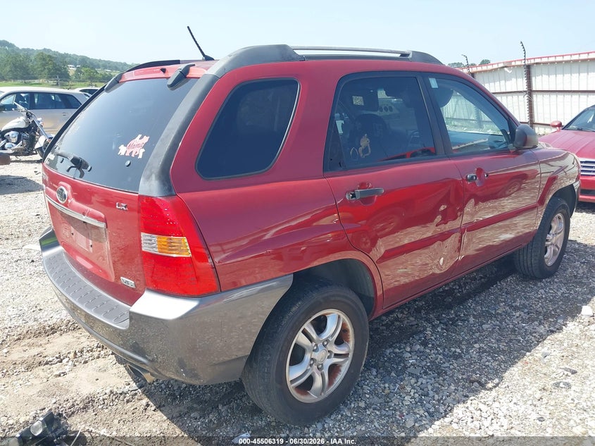 2007 Kia Sportage VIN KNDJF723577311282 IAAI salvage auction — NORMAL WEAR, Clear (Arkansas), sold $300 on 2026-07-09 (photo 4)