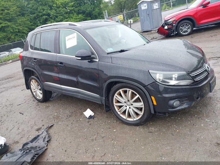 2014 Volkswagen Tiguan VIN WVGBV3AX3EW611664 IAAI salvage auction — ALL OVER, Clear (Massachusetts), sold $400 on 2026-07-14 (photo 1)