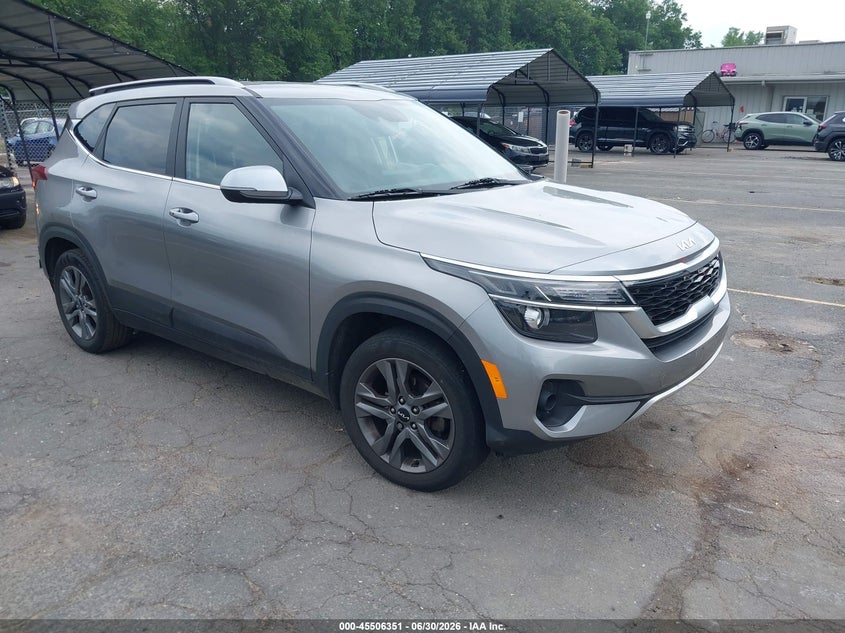 2023 Kia Seltos VIN KNDEU2AAXP7396064 IAAI salvage auction — LEFT SIDE, Salvage (Connecticut), sold $6,600 on 2026-07-23 (photo 1)