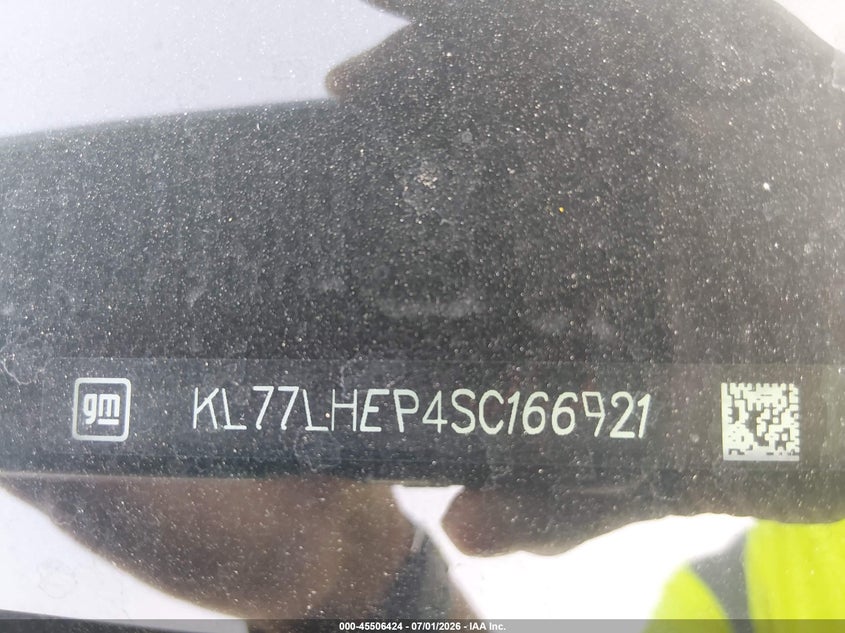 2025 Chevrolet Trax VIN KL77LHEP4SC166921 IAAI salvage auction — LEFT SIDE, Enterprise Vehicles Clear Only (Ohio), sold $8,800 on 2026-07-13 (photo 9)