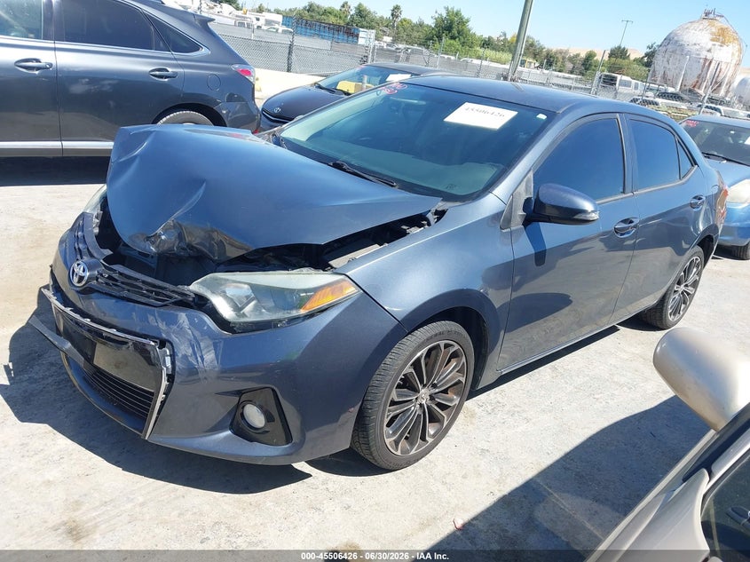 2016 Toyota Corolla VIN 5YFBURHEXGP419409 IAAI salvage auction — FRONT END, Salvage (California), sold $2,600 on 2026-07-10 (photo 2)