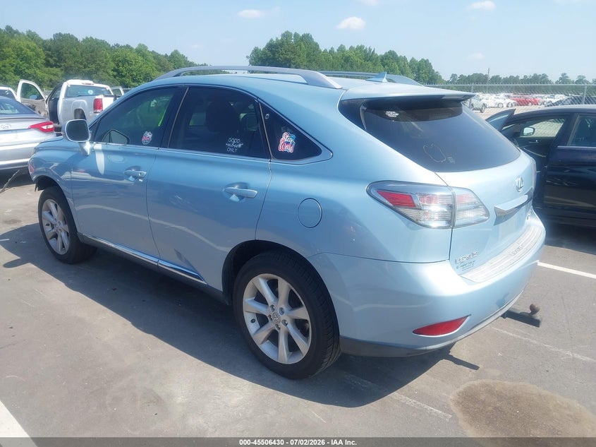 2010 Lexus Rx 350 VIN JTJZK1BAXA2401734 IAAI salvage auction — FRONT END, Salvage (North Carolina), sold $3,550 on 2026-07-17 (photo 3)