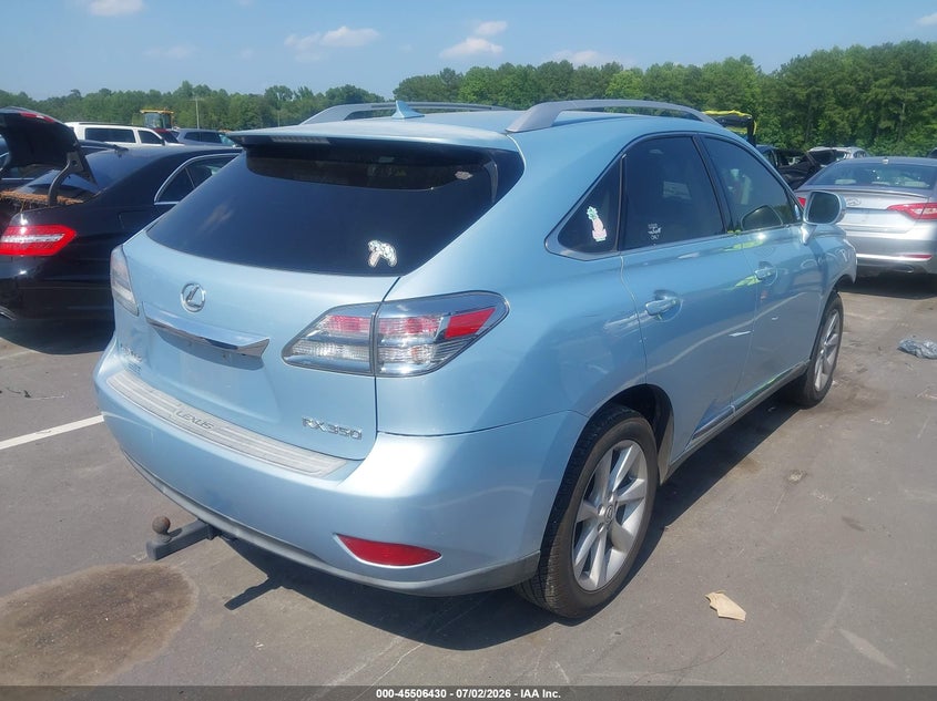 2010 Lexus Rx 350 VIN JTJZK1BAXA2401734 IAAI salvage auction — FRONT END, Salvage (North Carolina), sold $3,550 on 2026-07-17 (photo 4)