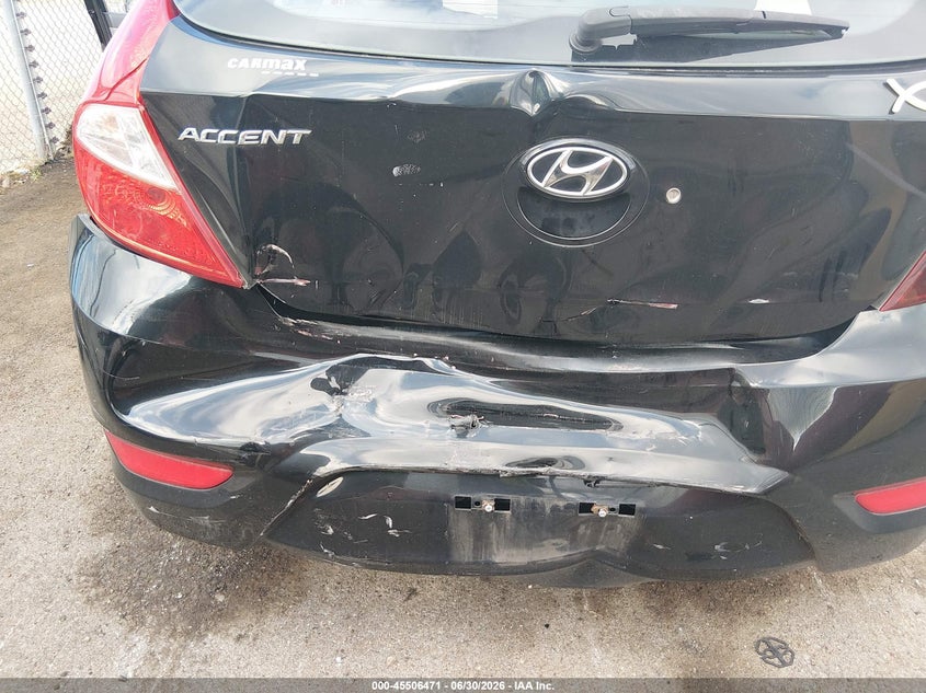 2012 Hyundai Accent VIN KMHCT5AE2CU033831 IAAI salvage auction — FRONT & REAR, Salvage (Louisiana), sold $350 on 2026-07-27 (photo 6)