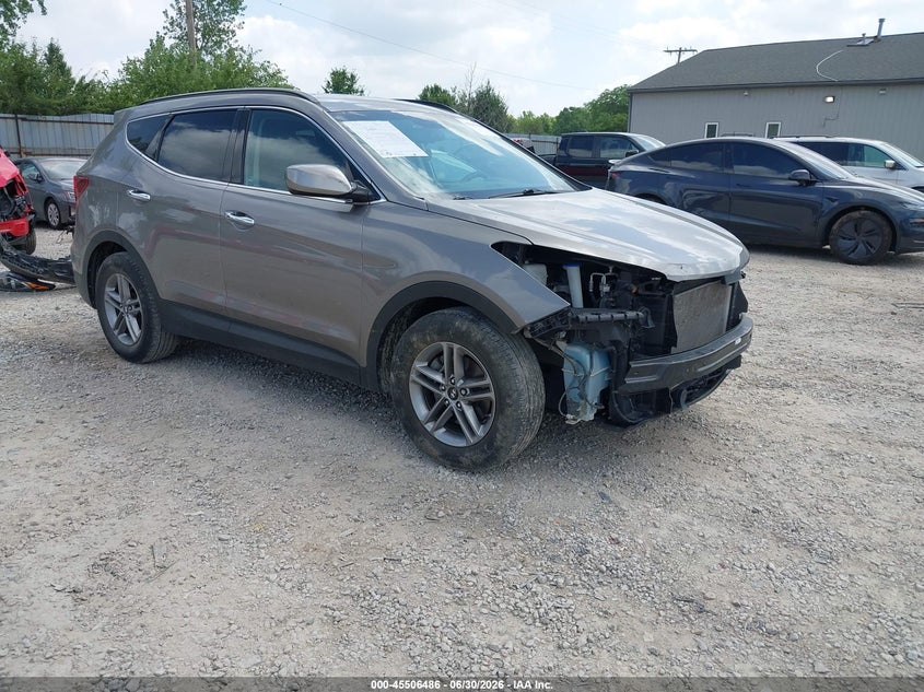 2017 Hyundai Santa fe VIN 5XYZU3LB9HG407945 IAAI salvage auction — FRONT END, Salvage Title, sold $2,300 on 2026-08-01 (photo 1)