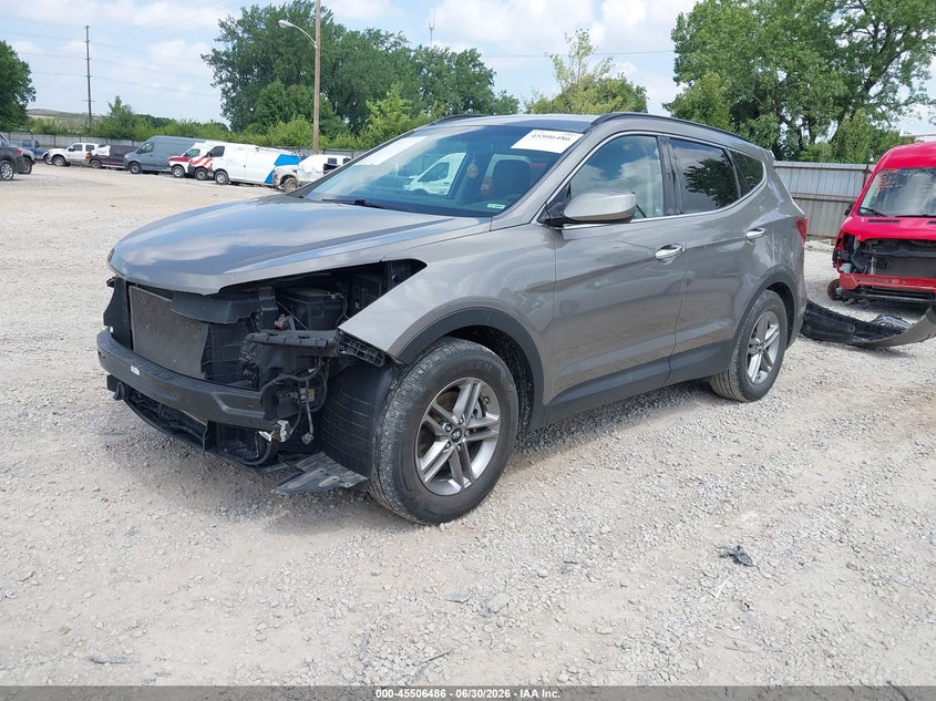 2017 Hyundai Santa fe VIN 5XYZU3LB9HG407945 IAAI salvage auction — FRONT END, Salvage Title, sold $2,300 on 2026-08-01 (photo 2)