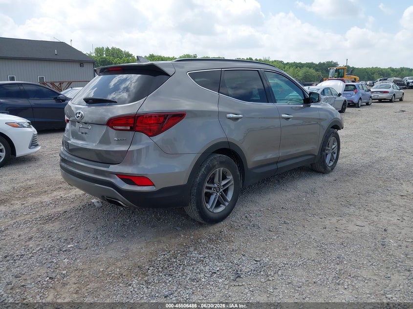 2017 Hyundai Santa fe VIN 5XYZU3LB9HG407945 IAAI salvage auction — FRONT END, Salvage Title, sold $2,300 on 2026-08-01 (photo 4)
