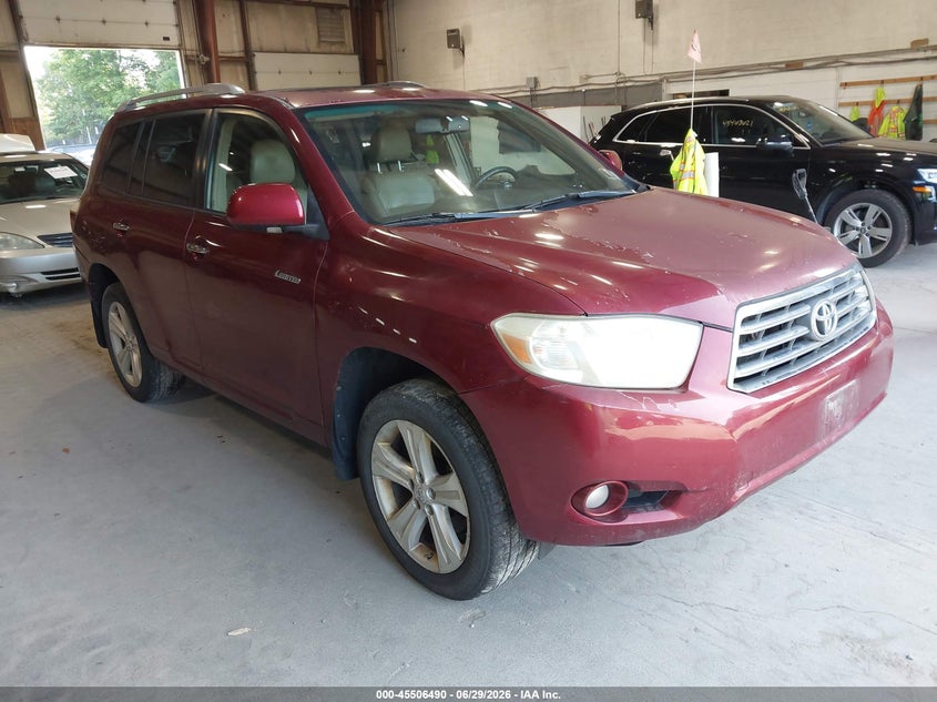2008 Toyota Highlander VIN JTEES42A482090536 IAAI salvage auction — NORMAL WEAR, Clear (New York), sold $2,600 on 2026-07-08 (photo 1)