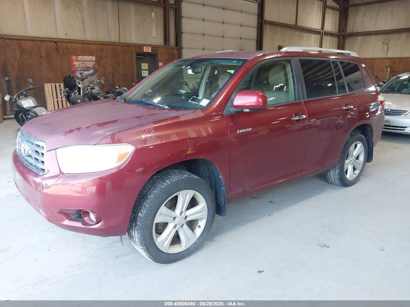2008 Toyota Highlander VIN JTEES42A482090536 IAAI salvage auction — NORMAL WEAR, Clear (New York), sold $2,600 on 2026-07-08 (photo 2)
