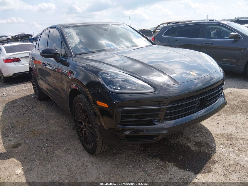 2020 Porsche Cayenne VIN WP1AA2AY5LDA09676 IAAI salvage auction — REAR END, Clear (Oklahoma), sold $19,600 on 2026-08-25 (photo 1)