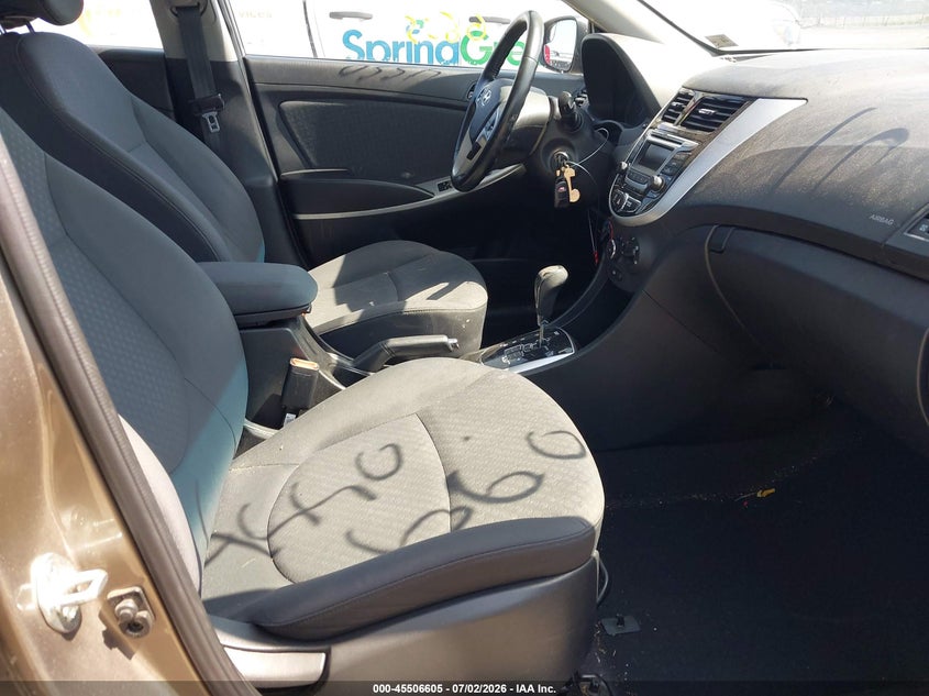 2014 Hyundai Accent VIN KMHCU5AE4EU182838 IAAI salvage auction — FRONT END, Clear (Virginia), sold $375 on 2026-07-28 (photo 5)