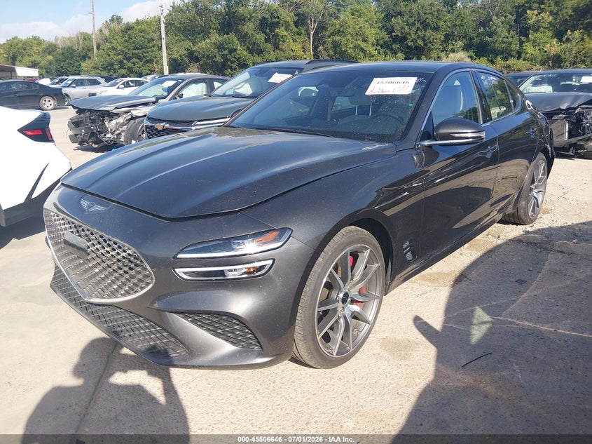 2025 Genesis G70 VIN KMTG34SC9SU155731 IAAI salvage auction — SIDE, Enterprise Vehicles Clear Only (Florida), sold $17,100 on 2026-07-06 (photo 2)