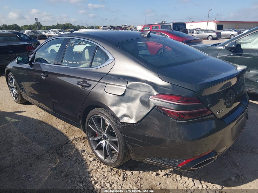 2025 Genesis G70 VIN KMTG34SC9SU155731 IAAI salvage auction — SIDE, Enterprise Vehicles Clear Only (Florida), sold $17,100 on 2026-07-06 (photo 3)