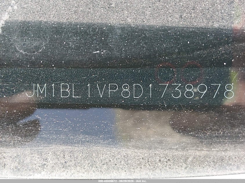 2013 Mazda 3 VIN JM1BL1VP8D1738978 IAAI salvage auction — NORMAL WEAR, Original (Texas), sold $750 on 2026-07-06 (photo 9)