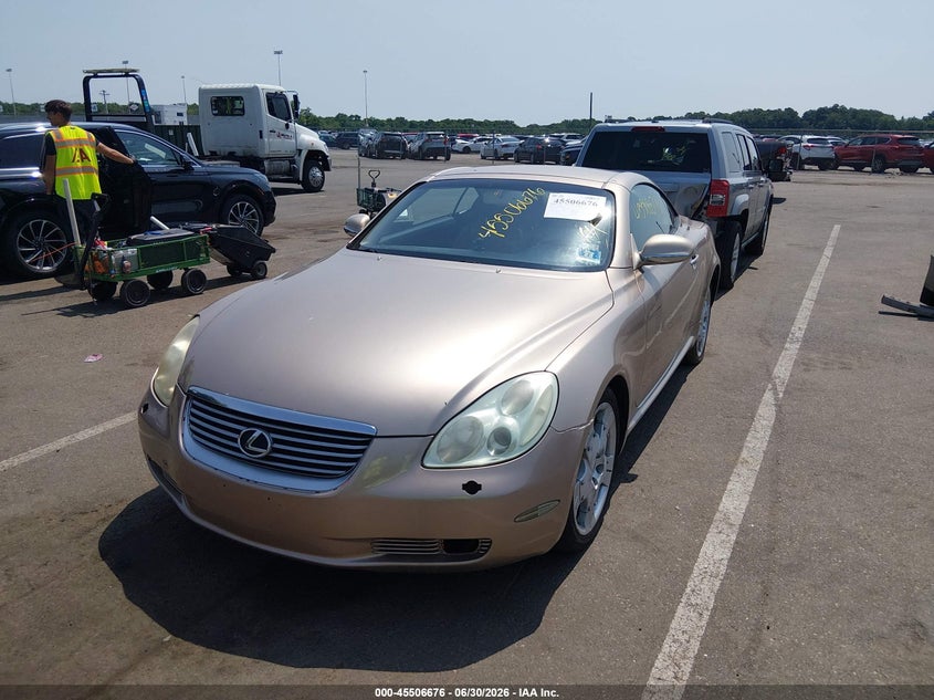 2004 Lexus Sc 430 VIN JTHFN48Y540058526 IAAI salvage auction — FRONT & REAR, Clear (New Jersey), sold $1,500 on 2026-07-27 (photo 2)