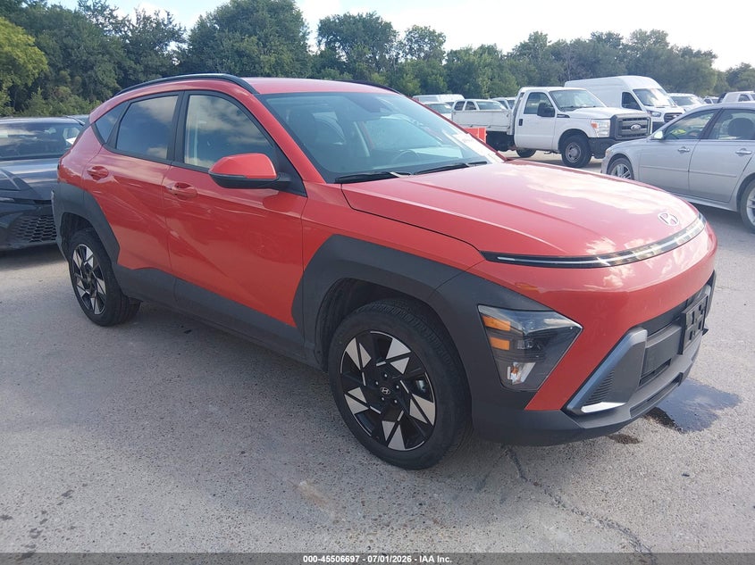 2025 Hyundai Kona VIN KM8HBCAB8SU231380 IAAI salvage auction — HAIL, Enterprise Vehicles Clear Only (California), sold $16,225 on 2026-07-06 (photo 1)