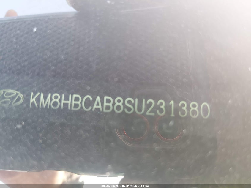2025 Hyundai Kona VIN KM8HBCAB8SU231380 IAAI salvage auction — HAIL, Enterprise Vehicles Clear Only (California), sold $16,225 on 2026-07-06 (photo 9)