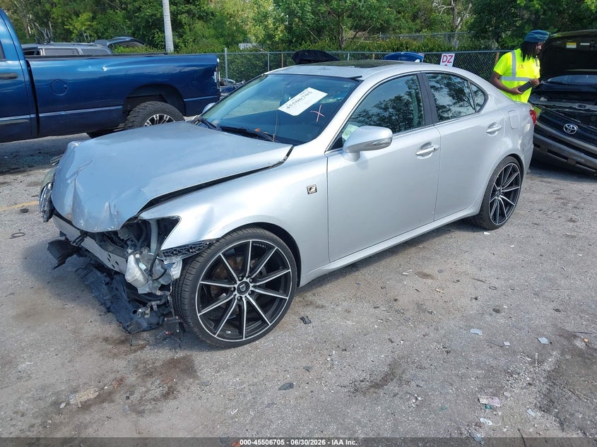 2009 Lexus Is 250 VIN JTHBK262292090498 IAAI salvage auction — FRONT END, Rebuildable (Florida), sold $250 on 2026-07-27 (photo 2)