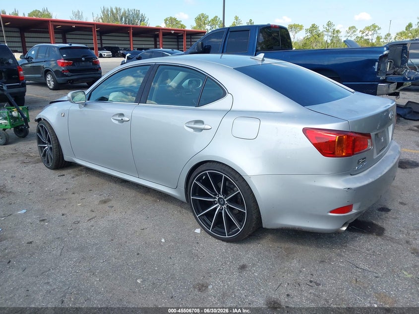 2009 Lexus Is 250 VIN JTHBK262292090498 IAAI salvage auction — FRONT END, Rebuildable (Florida), sold $250 on 2026-07-27 (photo 3)