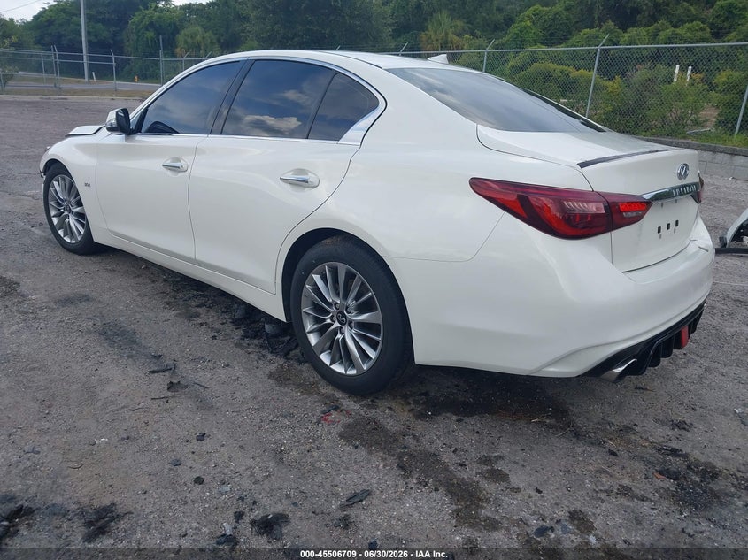 2019 Infiniti Q50 VIN JN1EV7AP3KM543689 IAAI salvage auction — FRONT END, Salvage Title, sold $3,200 on 2026-09-27 (photo 3)