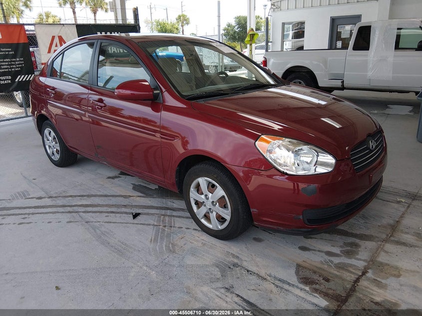 2008 Hyundai Accent VIN KMHCN46C58U275919 IAAI salvage auction — LEFT FRONT, Rebuildable (Florida), sold $675 on 2026-07-29 (photo 1)