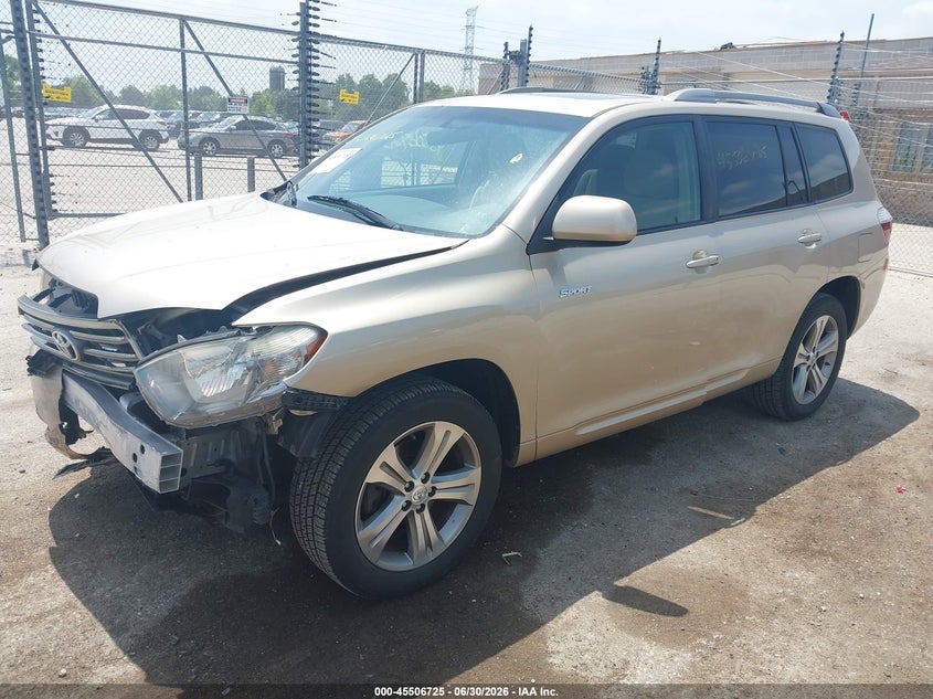 2009 Toyota Highlander VIN JTEES43A092151221 IAAI salvage auction — FRONT END, Clear (Wisconsin), sold $4,400 on 2026-07-14 (photo 2)
