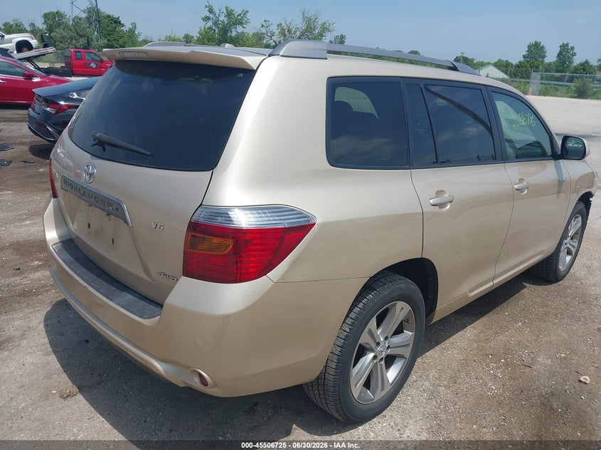 2009 Toyota Highlander VIN JTEES43A092151221 IAAI salvage auction — FRONT END, Clear (Wisconsin), sold $4,400 on 2026-07-14 (photo 4)