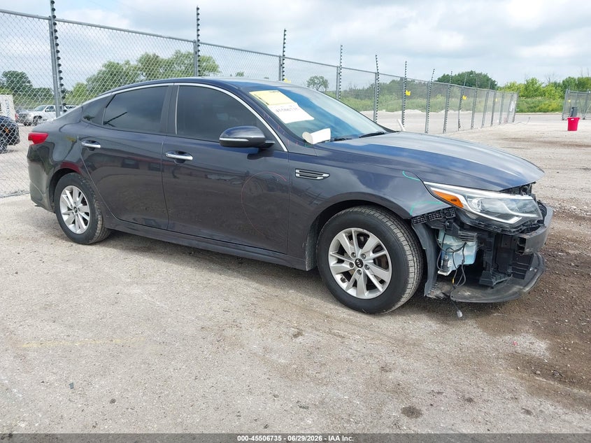 2019 Kia Optima VIN 5XXGT4L39KG279484 IAAI salvage auction — FRONT END, Junk Bill Of Sale Mv2459 (Wisconsin), sold $1,250 on 2026-07-28 (photo 1)