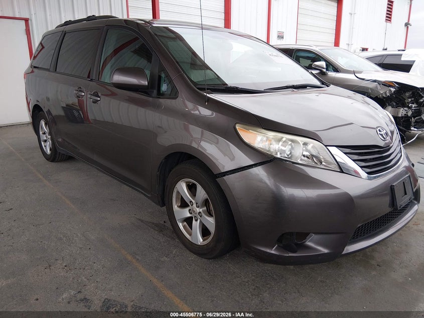 2012 Toyota Sienna VIN 5TDKK3DC5CS217716 IAAI salvage auction — LEFT FRONT, Salvage (California), sold $2,650 on 2026-07-16 (photo 1)