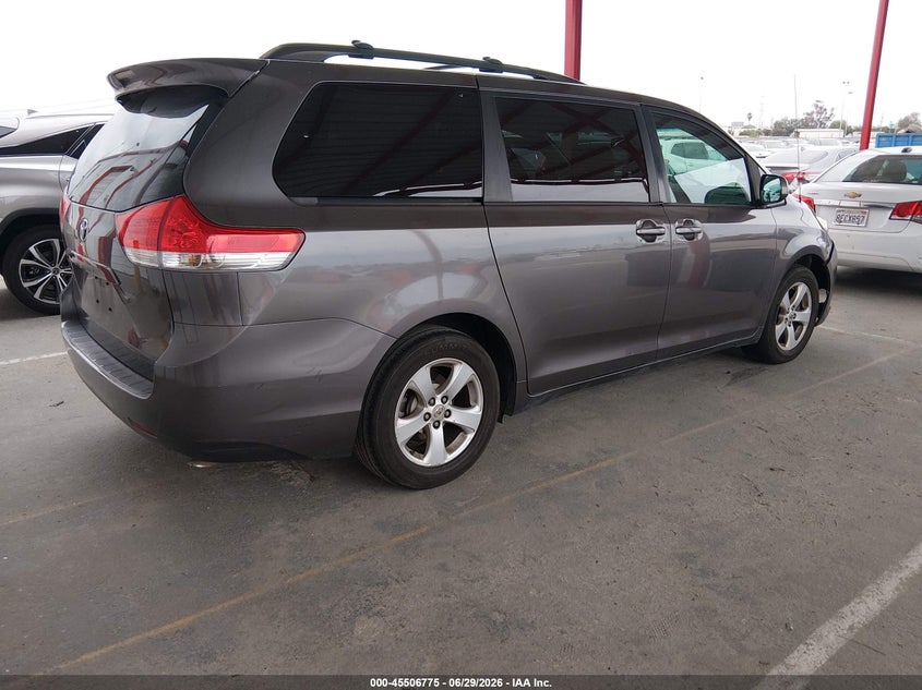 2012 Toyota Sienna VIN 5TDKK3DC5CS217716 IAAI salvage auction — LEFT FRONT, Salvage (California), sold $2,650 on 2026-07-16 (photo 4)