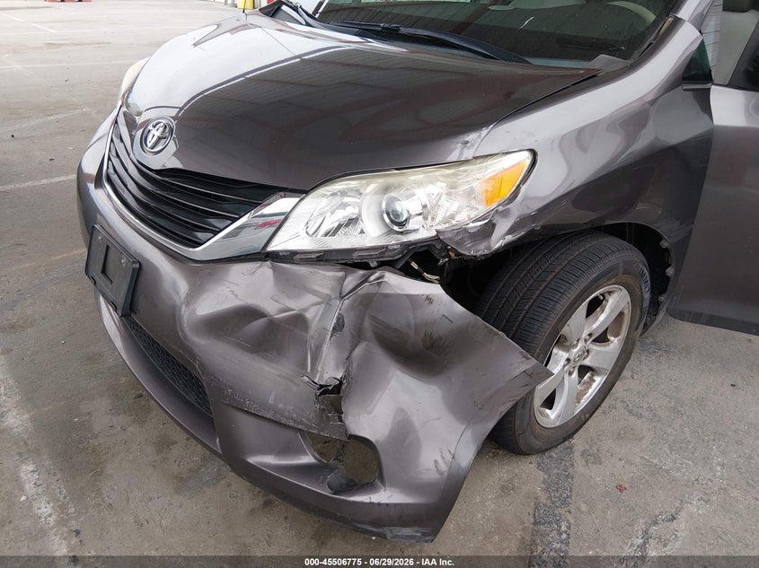 2012 Toyota Sienna VIN 5TDKK3DC5CS217716 IAAI salvage auction — LEFT FRONT, Salvage (California), sold $2,650 on 2026-07-16 (photo 6)