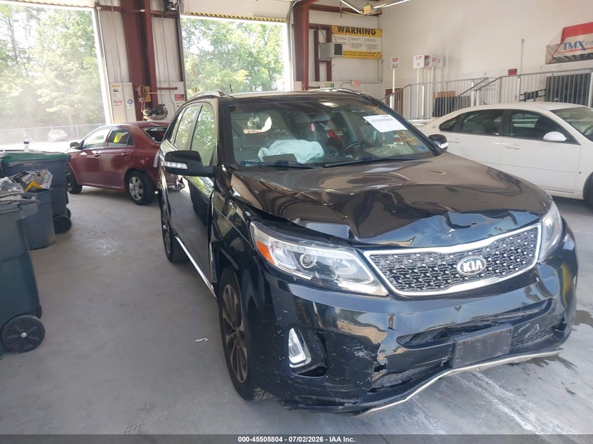2014 Kia Sorento VIN 5XYKW4A70EG513924 IAAI salvage auction — FRONT END, Clear (Virginia), sold $1,650 on 2026-07-16 (photo 1)