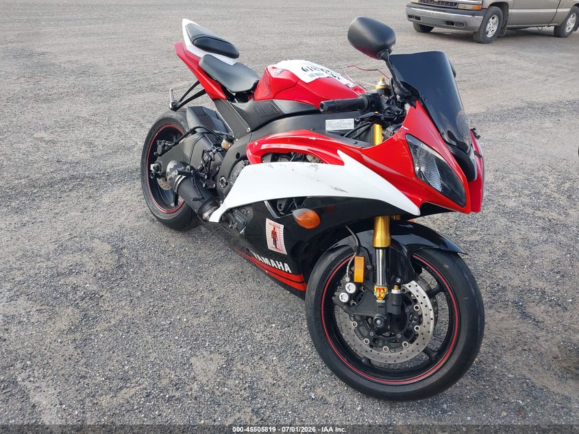 2008 Yamaha Yzfr6 VIN JYARJ16E18A007814 IAAI salvage auction — ROLLOVER, Salvage - Greater Than 75% (Maryland), sold $675 on 2026-07-22 (photo 1)
