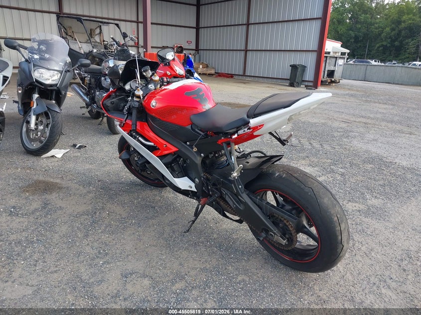2008 Yamaha Yzfr6 VIN JYARJ16E18A007814 IAAI salvage auction — ROLLOVER, Salvage - Greater Than 75% (Maryland), sold $675 on 2026-07-22 (photo 3)