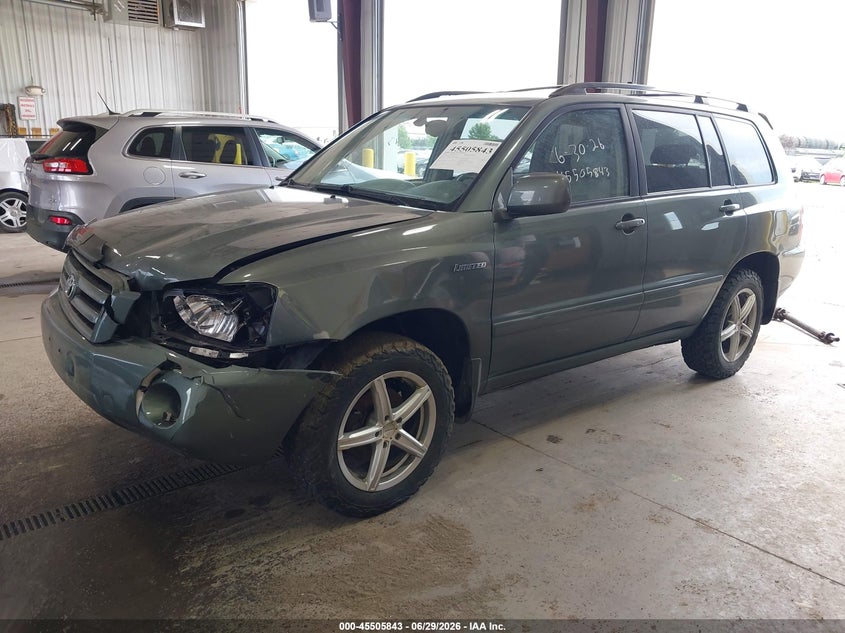 2005 Toyota Highlander VIN JTEEP21A450130175 IAAI salvage auction — LEFT FRONT, Salvage (North Dakota), sold $225 on 2026-07-23 (photo 2)