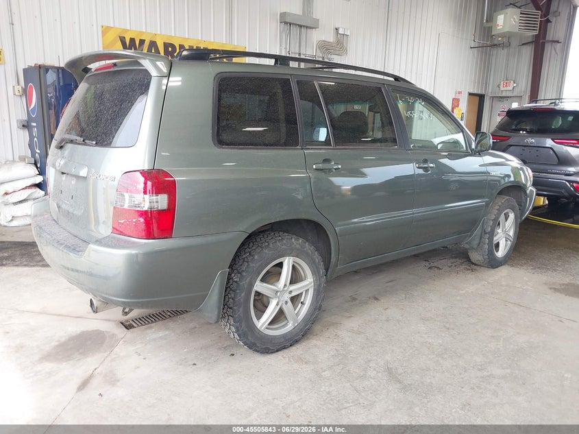 2005 Toyota Highlander VIN JTEEP21A450130175 IAAI salvage auction — LEFT FRONT, Salvage (North Dakota), sold $225 on 2026-07-23 (photo 4)