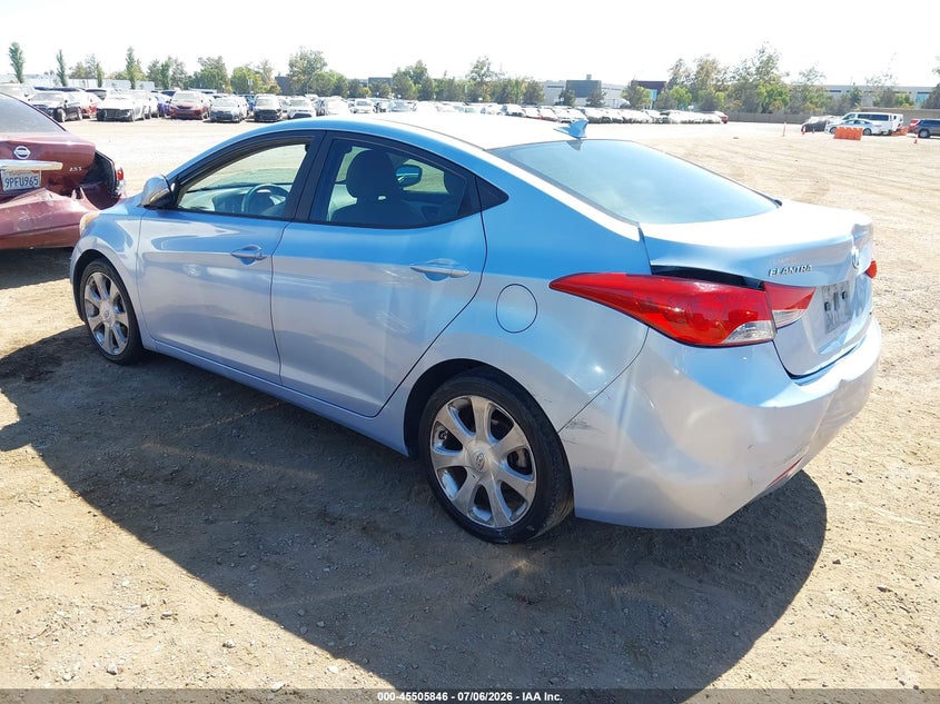 2011 Hyundai Elantra VIN KMHDH4AE9BU156797 IAAI salvage auction — REAR END, Salvage (California), sold $1,250 on 2026-07-13 (photo 3)