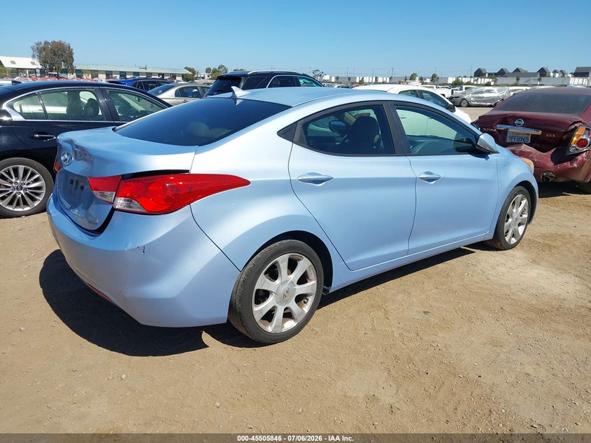 2011 Hyundai Elantra VIN KMHDH4AE9BU156797 IAAI salvage auction — REAR END, Salvage (California), sold $1,250 on 2026-07-13 (photo 4)