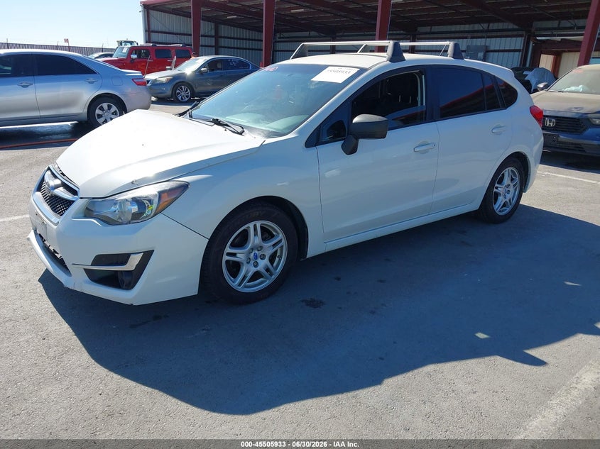 2016 Subaru Impreza VIN JF1GPAA65G8261094 IAAI salvage auction — RIGHT FRONT, Salvage (California), sold $425 on 2026-07-28 (photo 2)