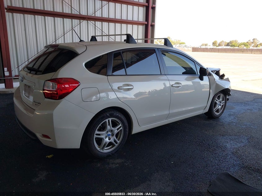 2016 Subaru Impreza VIN JF1GPAA65G8261094 IAAI salvage auction — RIGHT FRONT, Salvage (California), sold $425 on 2026-07-28 (photo 4)
