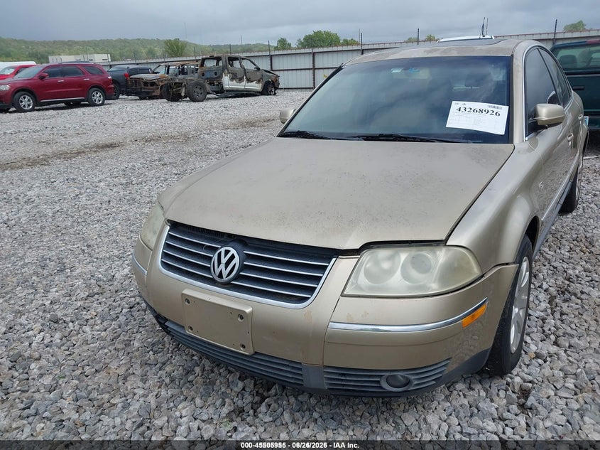 2001 Volkswagen Passat VIN WVWPD63B41P206708 IAAI salvage auction — ENGINE DAMAGE, Salvage (Idaho), sold $425 on 2026-08-18 (photo 6)