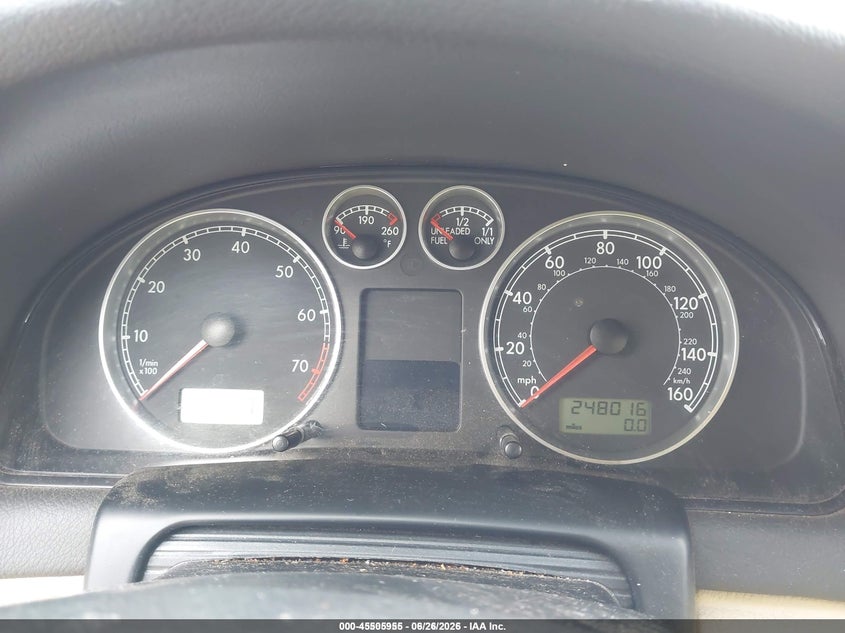 2001 Volkswagen Passat VIN WVWPD63B41P206708 IAAI salvage auction — ENGINE DAMAGE, Salvage (Idaho), sold $425 on 2026-08-18 (photo 7)