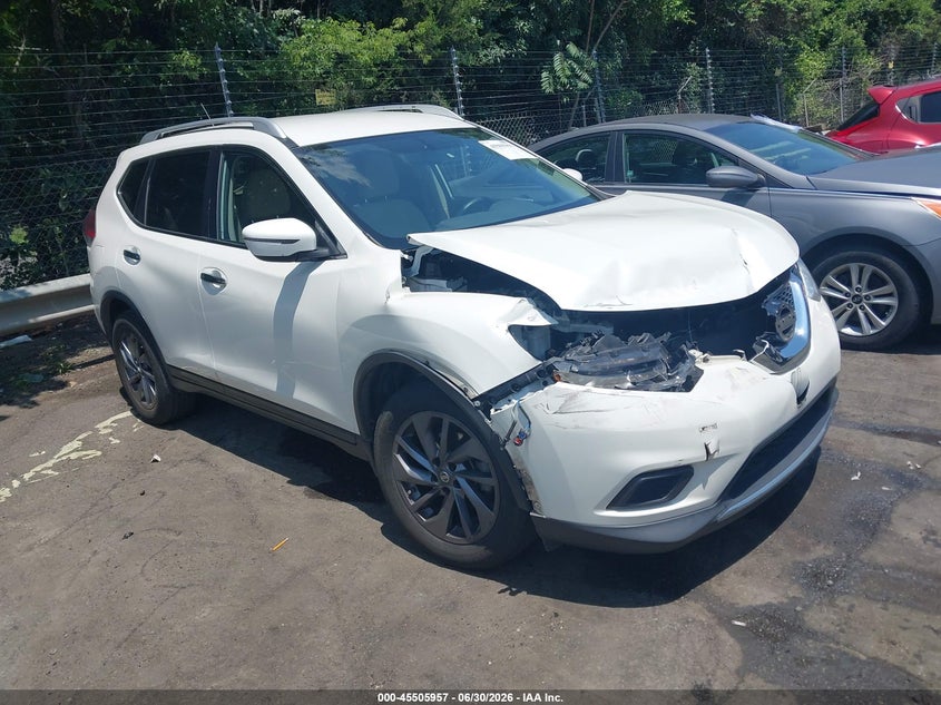 2016 Nissan Rogue VIN KNMAT2MT2GP605652 IAAI salvage auction — FRONT END, Salvage (North Carolina), sold $1,275 on 2026-07-23 (photo 1)