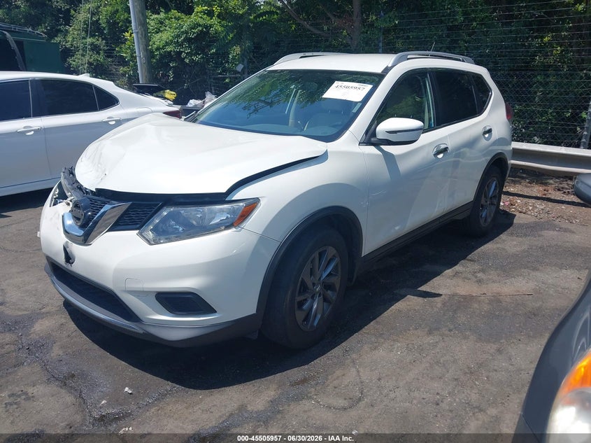 2016 Nissan Rogue VIN KNMAT2MT2GP605652 IAAI salvage auction — FRONT END, Salvage (North Carolina), sold $1,275 on 2026-07-23 (photo 2)