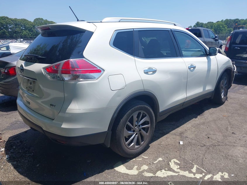 2016 Nissan Rogue VIN KNMAT2MT2GP605652 IAAI salvage auction — FRONT END, Salvage (North Carolina), sold $1,275 on 2026-07-23 (photo 4)