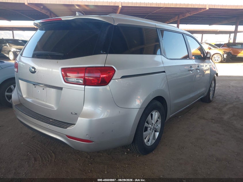 2016 Kia SEDONA VIN KNDMB5C19G6157594 IAAI salvage auction — UNKNOWN, Salvage (Arizona), sold $1,000 on 2026-07-28 (photo 4)